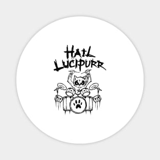 Hail Lucipurr Heavy Metal Satan Cats Guitar Playing Cat Gift Magnet